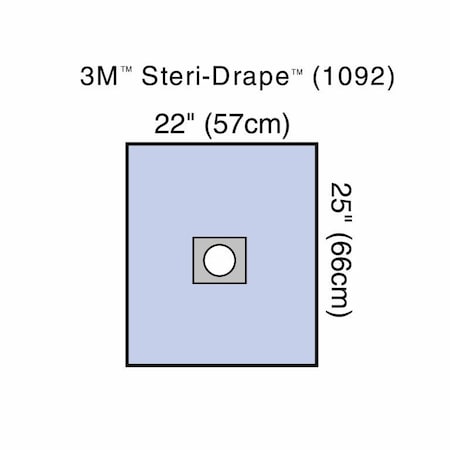 3M Steri-Drape Surgical Drape Small Drape with Aperture 22 W X 25 L Inch Sterile, 100PK 1092